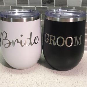 Bride and Groom wine tumbler